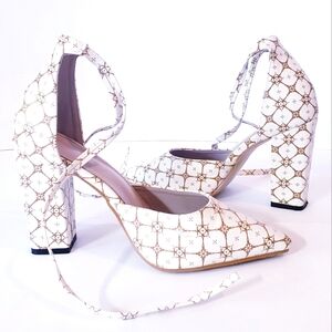 Designer Chunky HeelsTie Ankle Straps